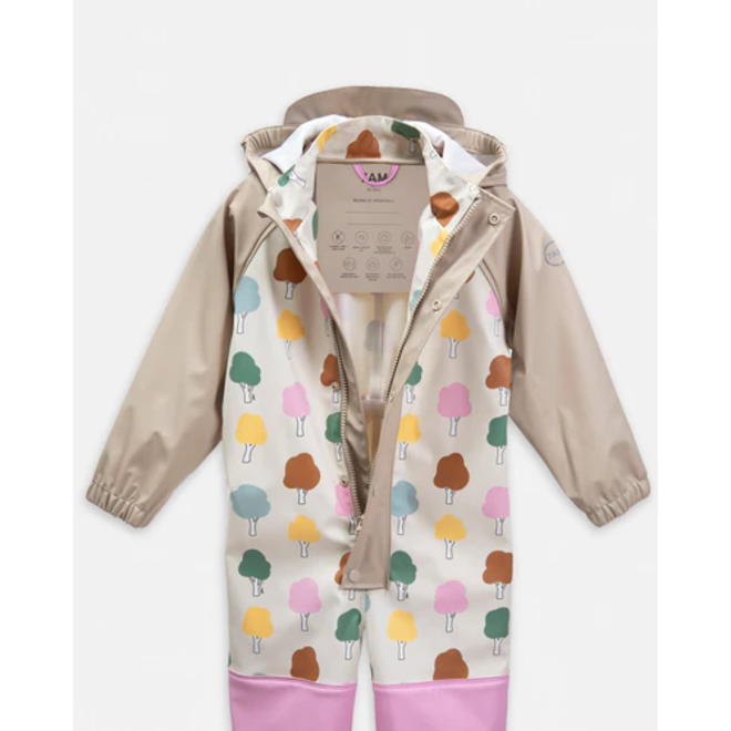 Rain Coverall Trees Beige