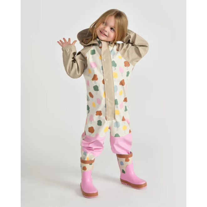 Rain Coverall Trees Beige