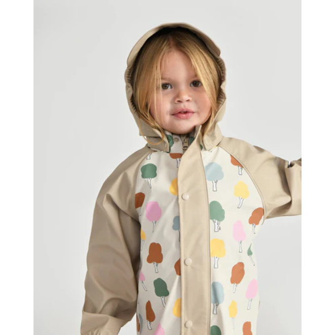 Rain Coverall Trees Beige