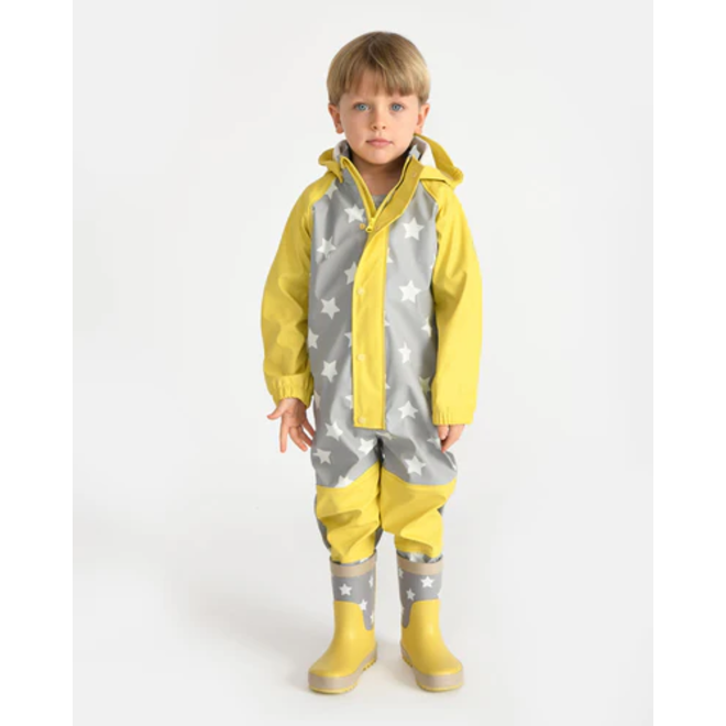 Rain Coverall Rainy Star Yellow