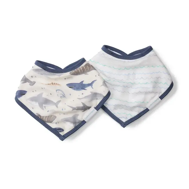 Muslin Bandana Bib Set - Sharks