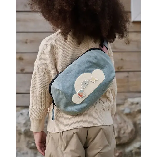 Cotton Denim Bumbag - one size - Dusk Blue (Cloudy Weather Channel)