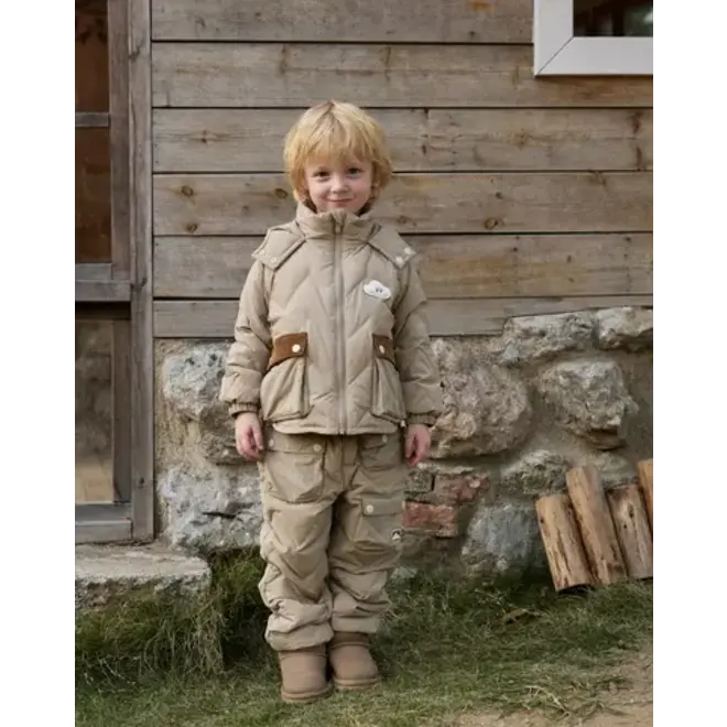 Recycled Nylon Quilted Down Jacket Pine Wood