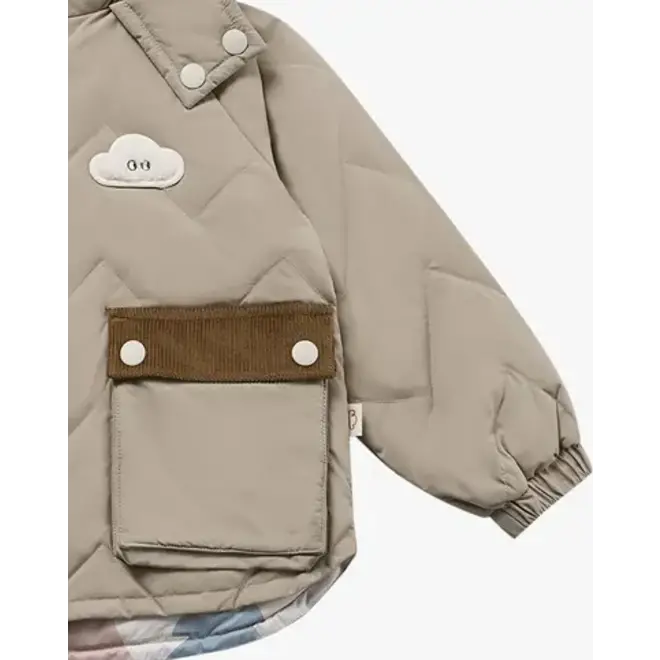 Recycled Nylon Quilted Down Jacket Pine Wood