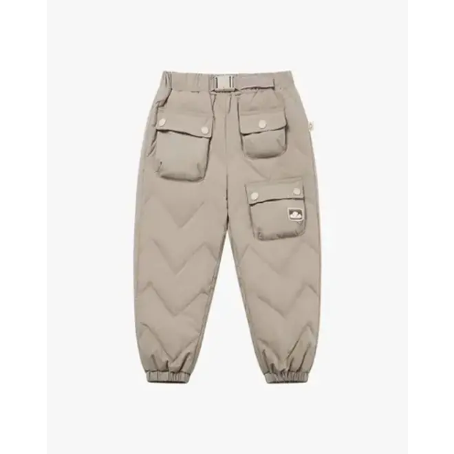 Recycled Nylon Quilted Cargo Down Pants Pine Wood