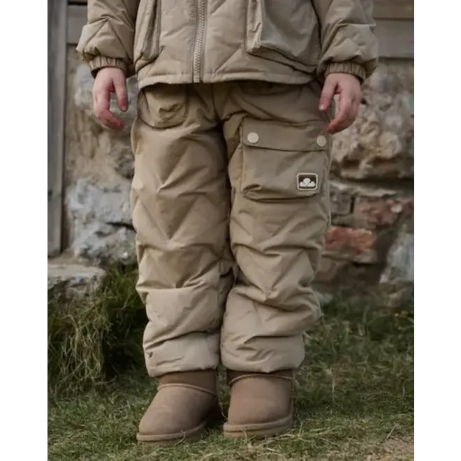 Recycled Nylon Quilted Cargo Down Pants Pine Wood