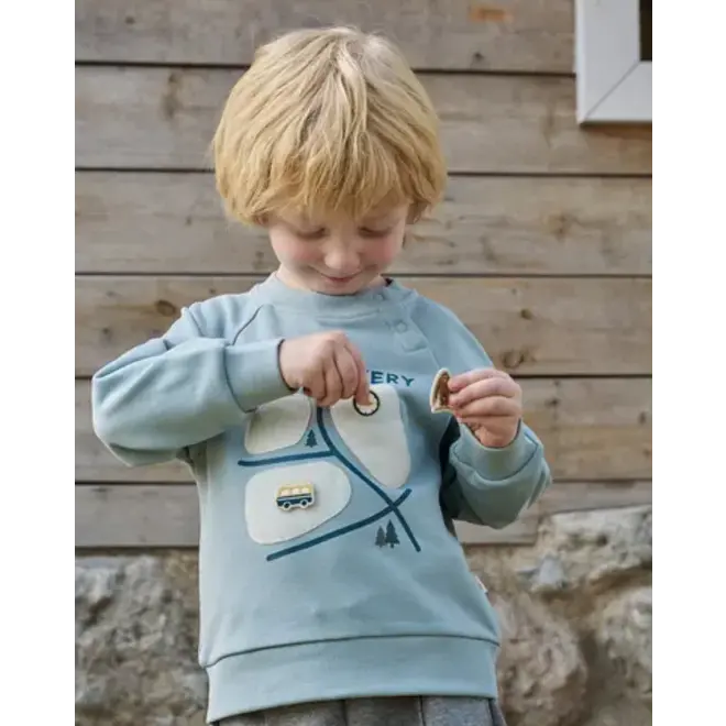 French Terry Drop Shoulder Sweatshirt Slate
