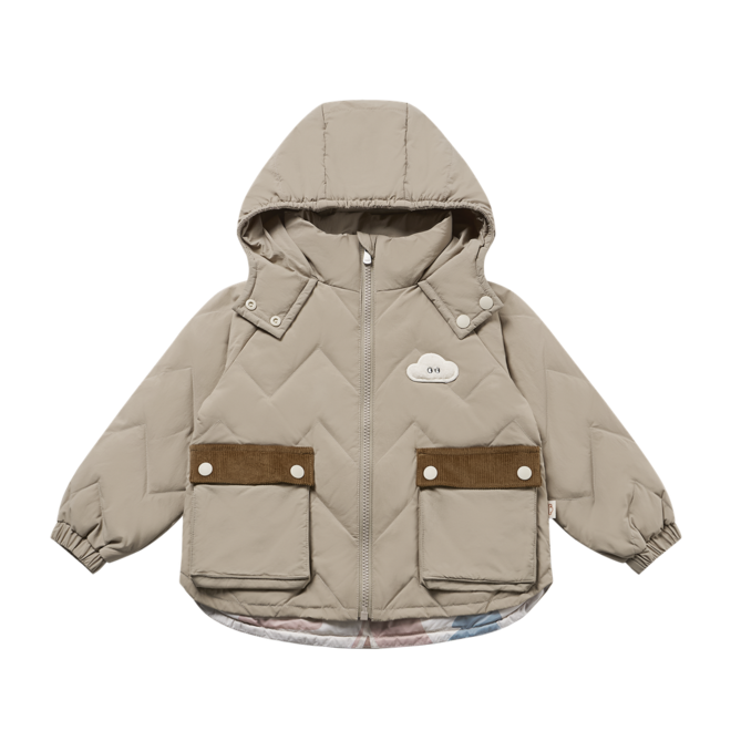 Recycled Nylon Quilted Down Jacket Pine Wood