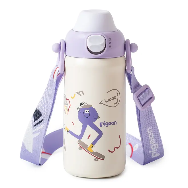 Pigeon - Kids Stainless Steel Drinking Cup -purple skating