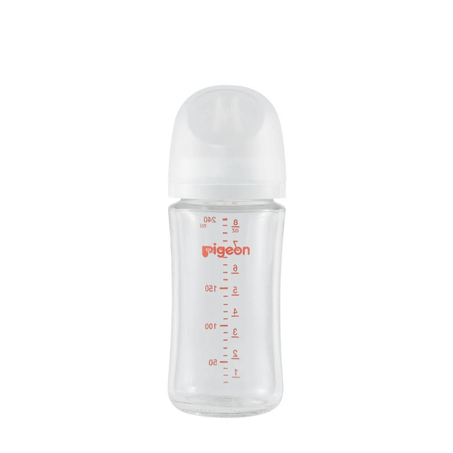 Pigeon - Glass Bottle 8oz (1-Pack) with M Nipple 3M+
