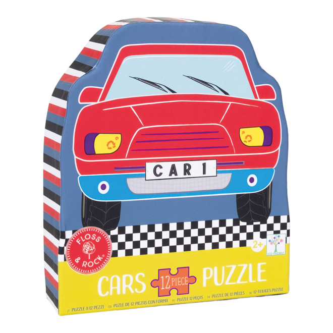 Cars 12pc Shaped Jigsaw with Shaped Box