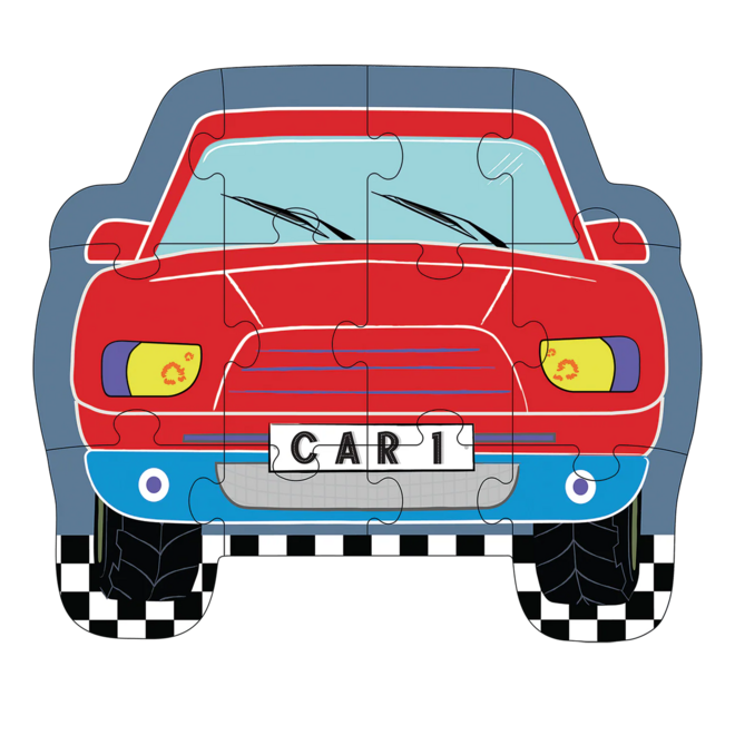 Cars 12pc Shaped Jigsaw with Shaped Box