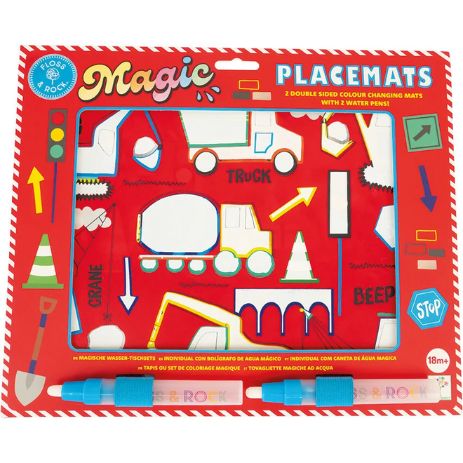 Construction Magic Water Placemats