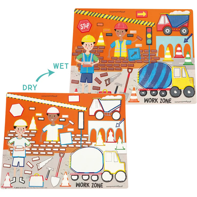 Construction Magic Water Placemats