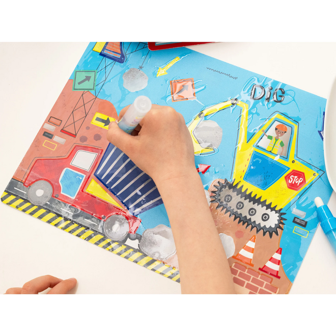 Construction Magic Water Placemats