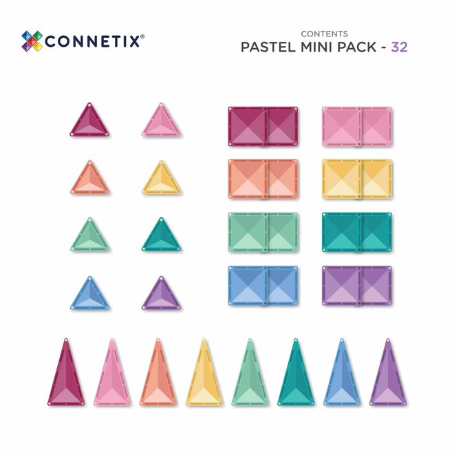CONNETIX Pastel Mini Pack, 32 Pieces