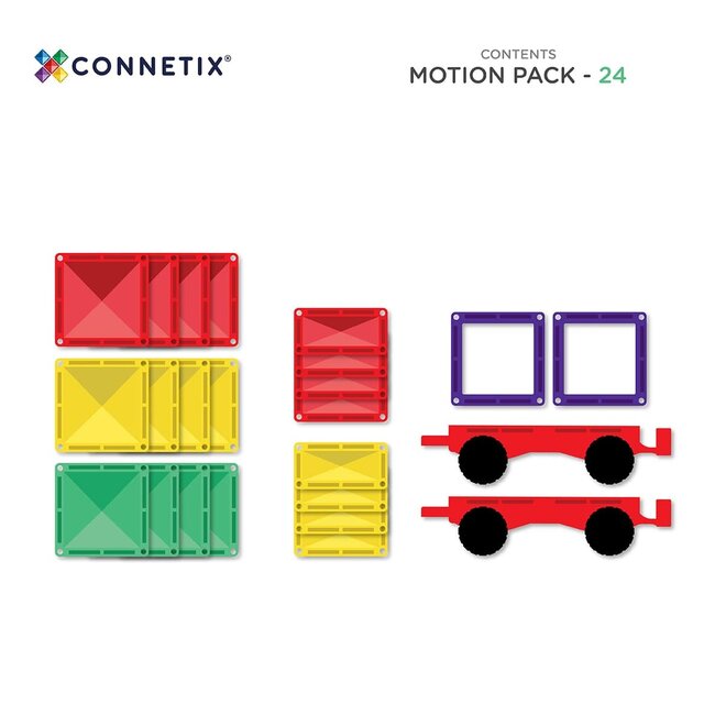 CONNETIX Rainbow Motion Pack, 24 Pieces