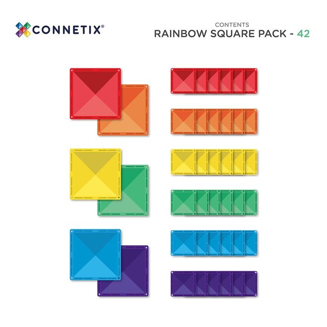 Rainbow Square Pack 42 pc