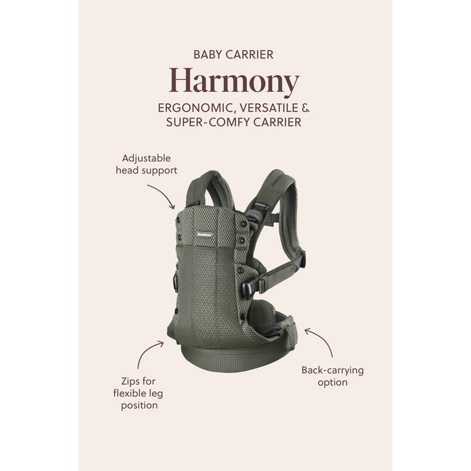 Baby Carrier Harmony, 3D mesh, Silver