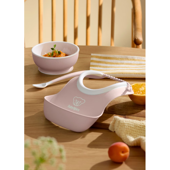 Baby Feeding Set, 3 pcs, Powder pink