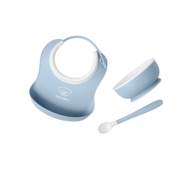 Baby Feeding Set, 3 pcs, Powder blue