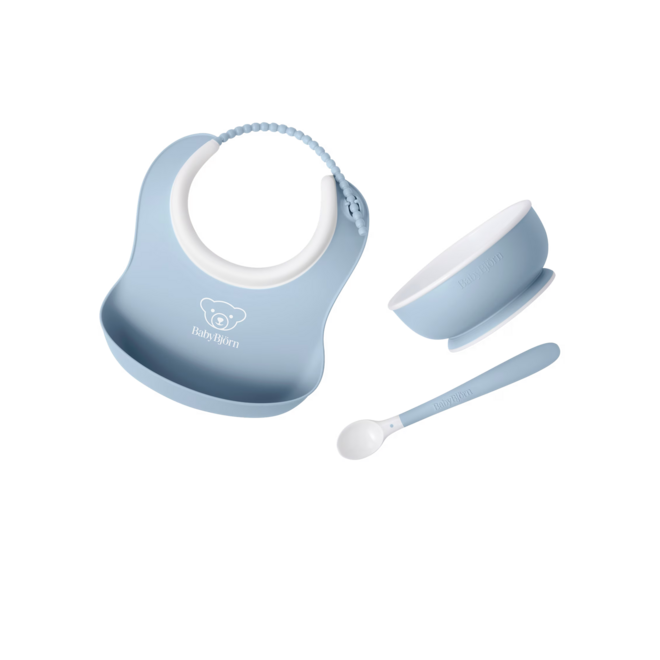 Baby Feeding Set, 3 pcs, Powder blue