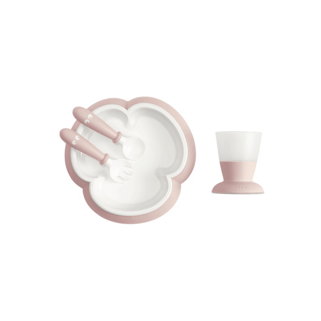 Baby Spoon and Fork, 4 pcs, Powder pink