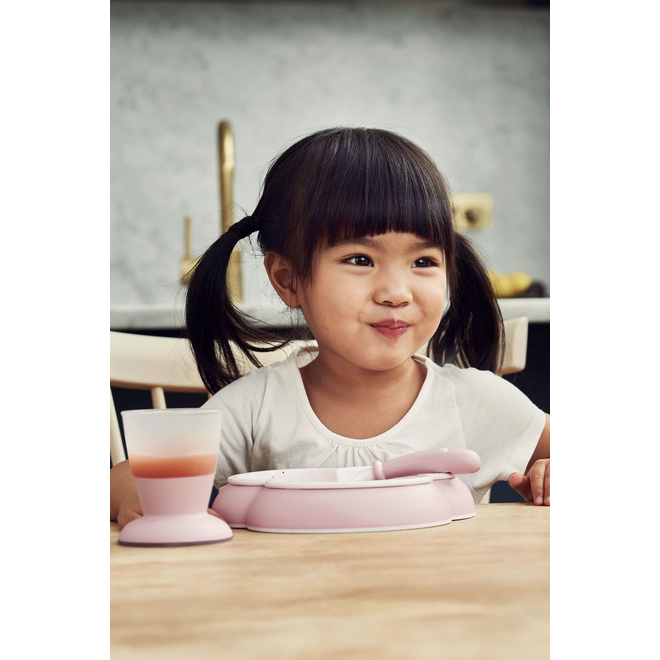 Baby Spoon and Fork, 4 pcs, Powder pink