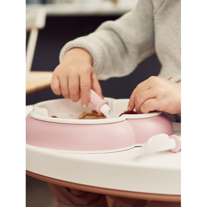 Baby Spoon and Fork, 4 pcs, Powder pink