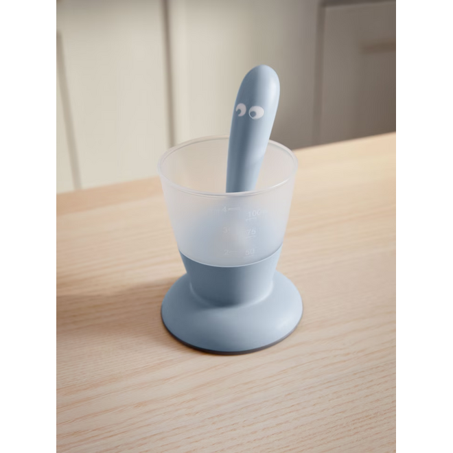 Baby Spoon and Fork, 4 pcs, Powder blue