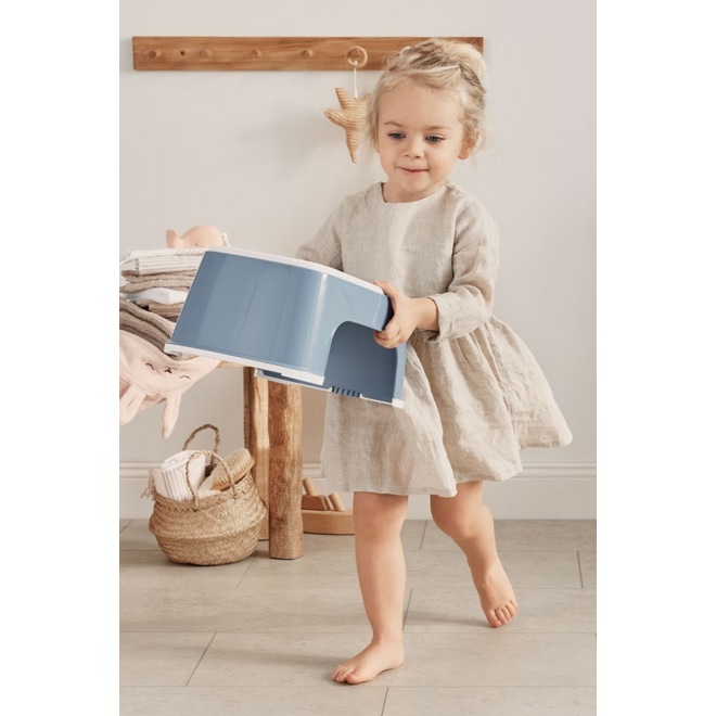 Step Stool, Deep blue/White
