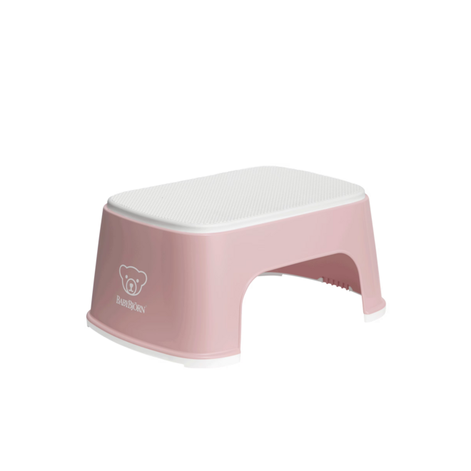 Step Stool, Powder pink/White