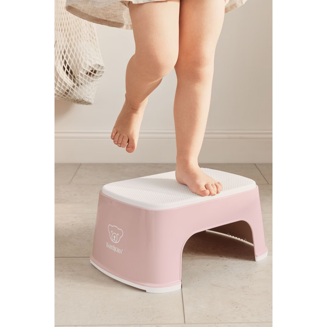 Step Stool, Powder pink/White