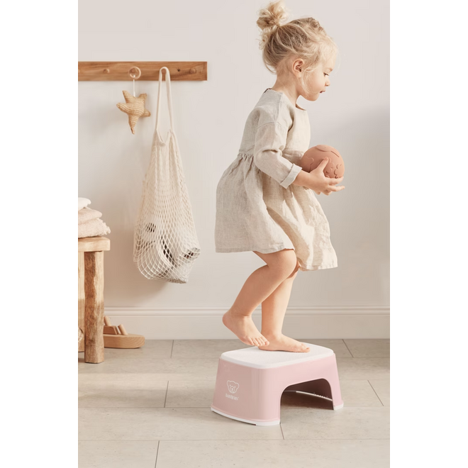 Step Stool, Powder pink/White