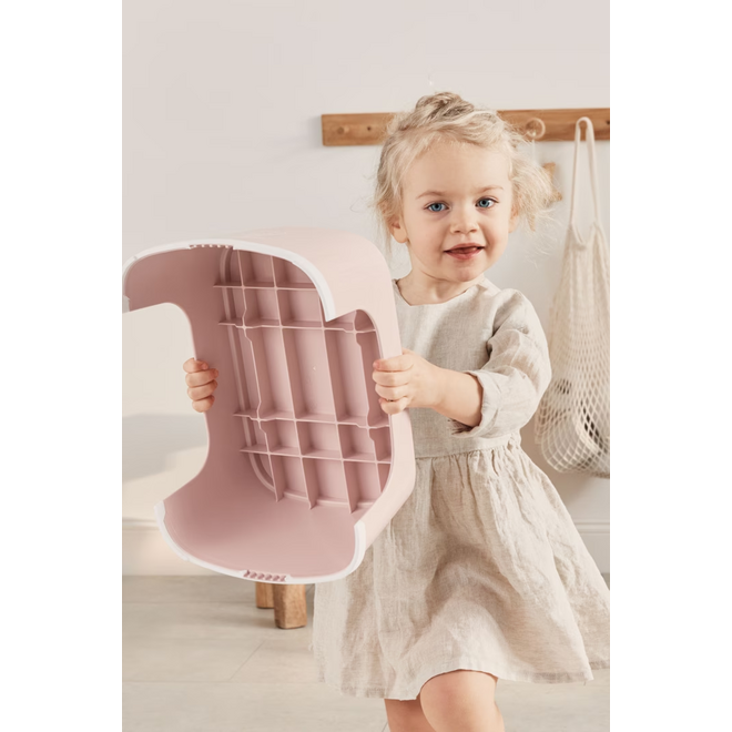Step Stool, Powder pink/White