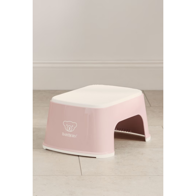 Step Stool, Powder pink/White