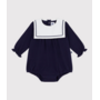 Babies' sailor-style cotton playsuit