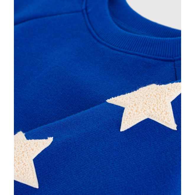 Children's plain cotton sweatshirt Blue Star