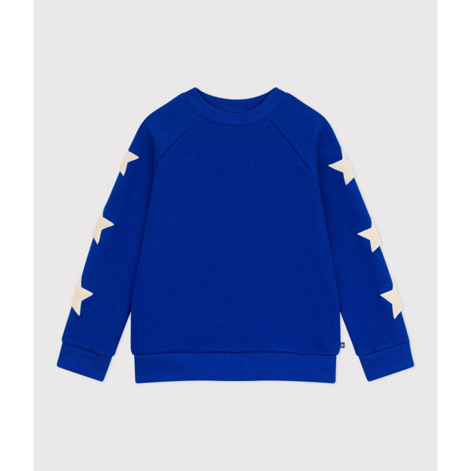 Children's plain cotton sweatshirt Blue Star