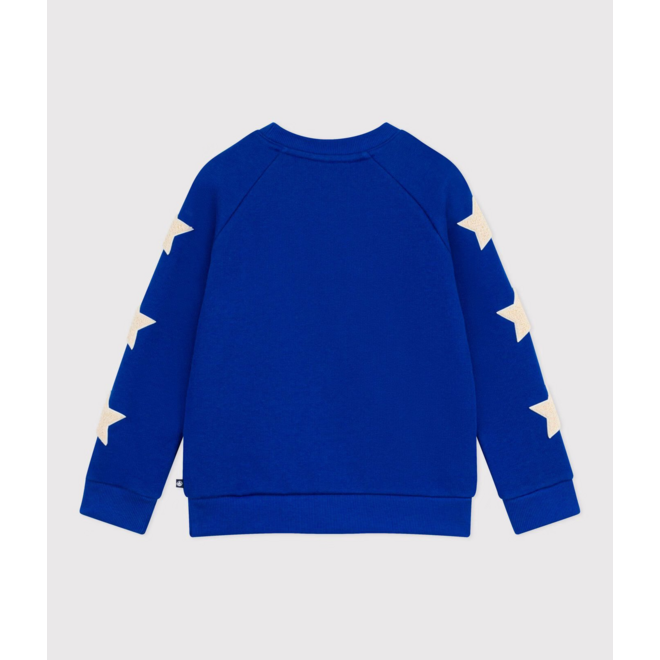 Children's plain cotton sweatshirt Blue Star