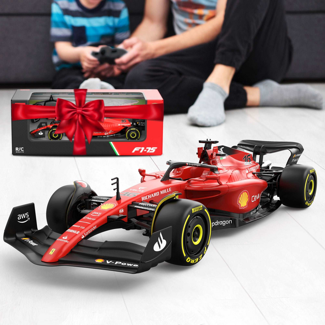 Ferrari F1 75 RC Car 1/18 Scale Licensed Remote Control Toy Car, Official F1 Merchandise by Rastar