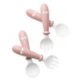 Baby Spoon and Fork, 4 pcs, Powder pink