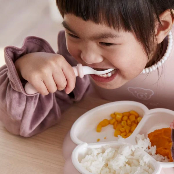 Baby Spoon and Fork, 4 pcs, Powder pink