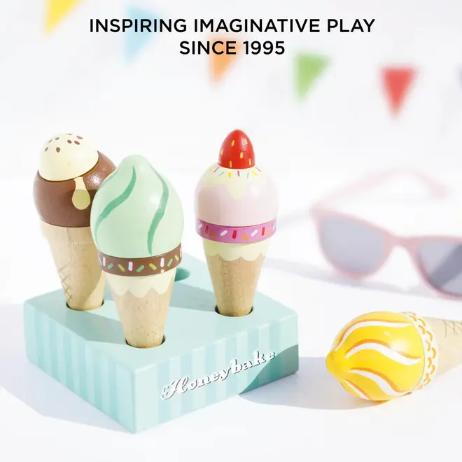 Wooden Ice Cream Cones Set - Le Toy Van