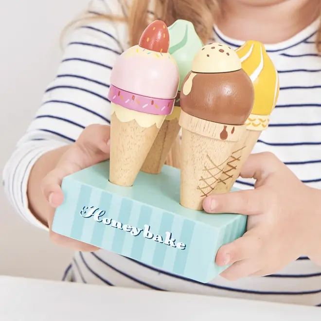 Wooden Ice Cream Cones Set - Le Toy Van