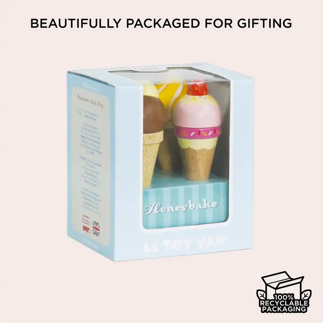 Wooden Ice Cream Cones Set - Le Toy Van