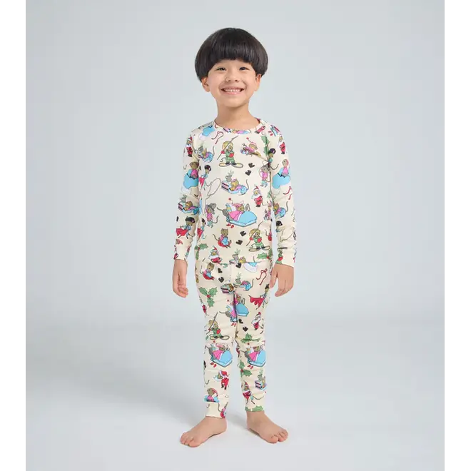 Santa Mouse - Flat Pack PJ Set With Book