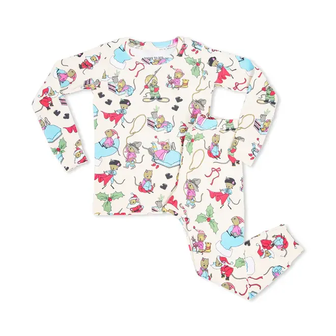 Santa Mouse - Flat Pack PJ Set With Book