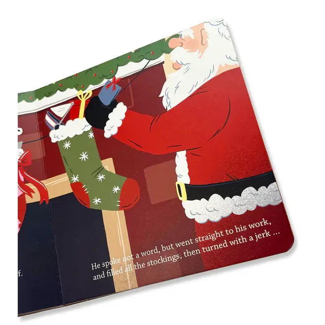 Twas The Night Before Christmas - Red Flat Pack PJ Set With Book