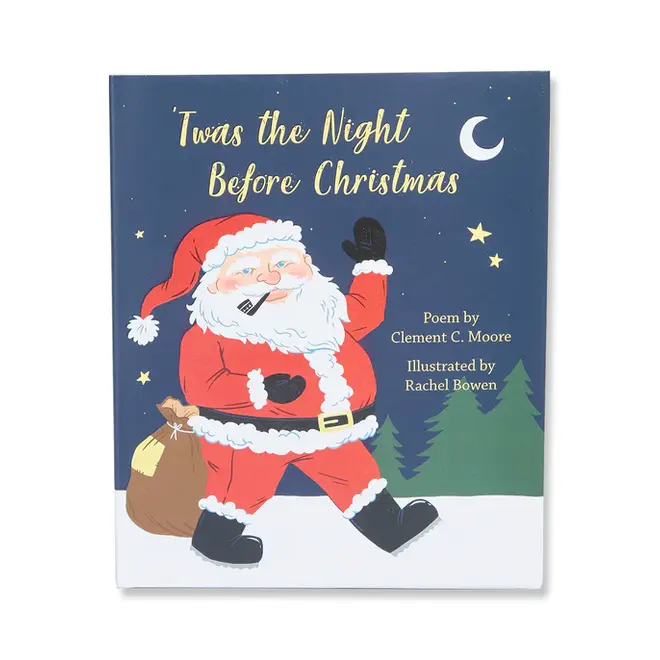 Twas The Night Before Christmas - Navy Flat Pack PJ Set With Book